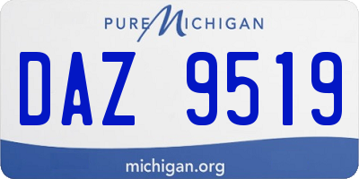 MI license plate DAZ9519