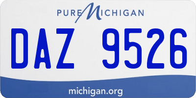 MI license plate DAZ9526