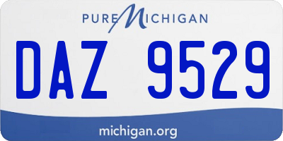 MI license plate DAZ9529