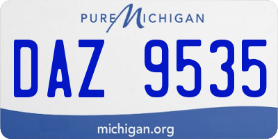 MI license plate DAZ9535