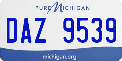MI license plate DAZ9539