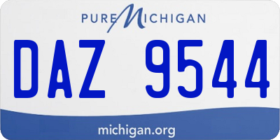 MI license plate DAZ9544