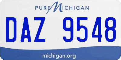 MI license plate DAZ9548