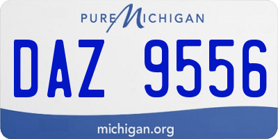 MI license plate DAZ9556