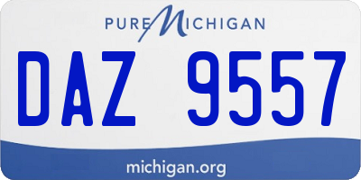 MI license plate DAZ9557