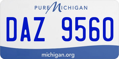 MI license plate DAZ9560