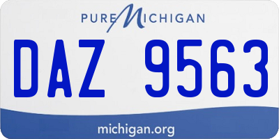 MI license plate DAZ9563