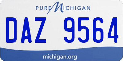 MI license plate DAZ9564