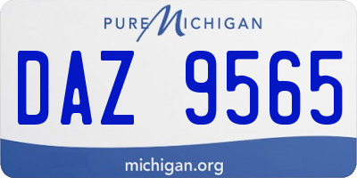 MI license plate DAZ9565