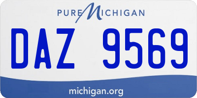 MI license plate DAZ9569