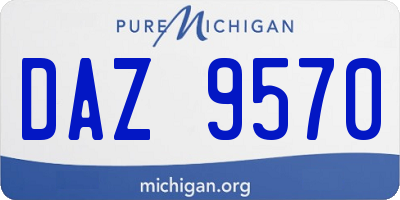 MI license plate DAZ9570