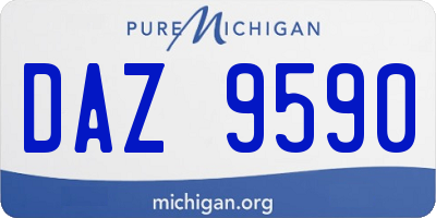 MI license plate DAZ9590