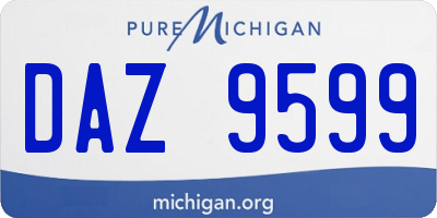 MI license plate DAZ9599