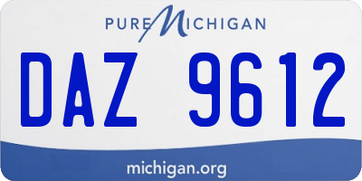 MI license plate DAZ9612