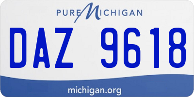 MI license plate DAZ9618