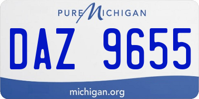 MI license plate DAZ9655