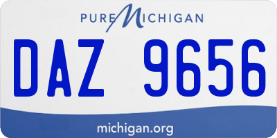 MI license plate DAZ9656