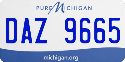 MI license plate DAZ9665