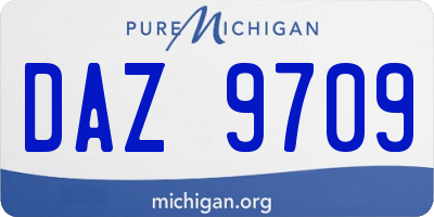 MI license plate DAZ9709
