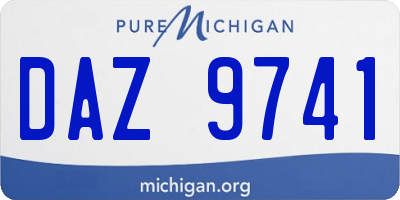 MI license plate DAZ9741