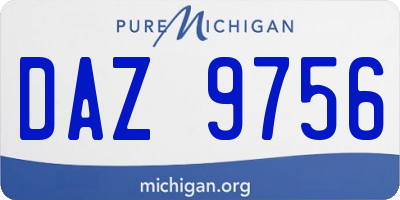 MI license plate DAZ9756