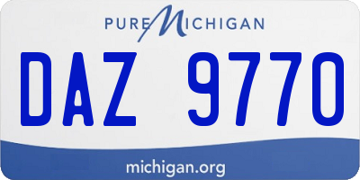 MI license plate DAZ9770