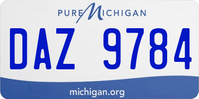 MI license plate DAZ9784