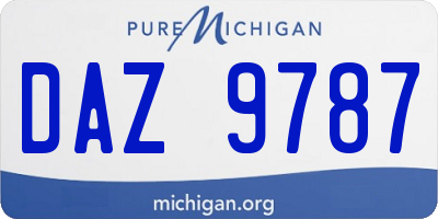 MI license plate DAZ9787