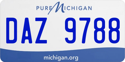 MI license plate DAZ9788
