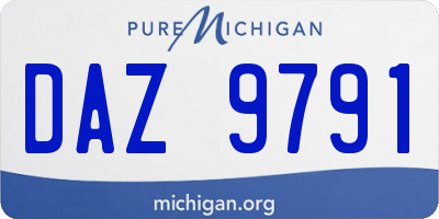 MI license plate DAZ9791
