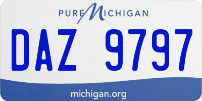 MI license plate DAZ9797