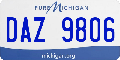 MI license plate DAZ9806