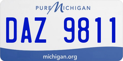 MI license plate DAZ9811