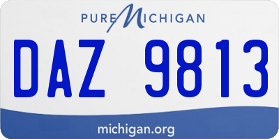 MI license plate DAZ9813