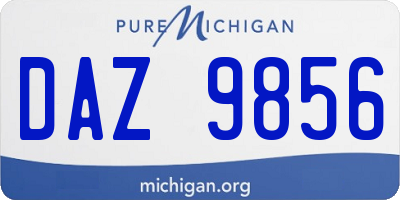 MI license plate DAZ9856