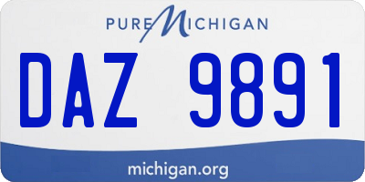 MI license plate DAZ9891