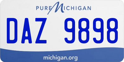 MI license plate DAZ9898
