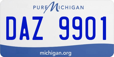 MI license plate DAZ9901