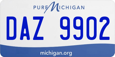 MI license plate DAZ9902