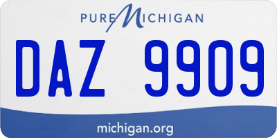MI license plate DAZ9909
