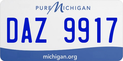 MI license plate DAZ9917