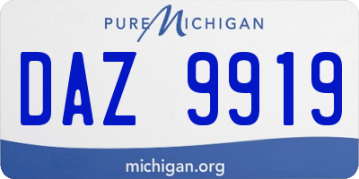MI license plate DAZ9919
