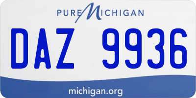MI license plate DAZ9936