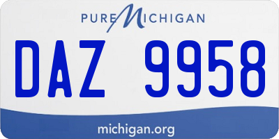 MI license plate DAZ9958