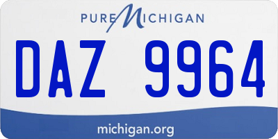 MI license plate DAZ9964