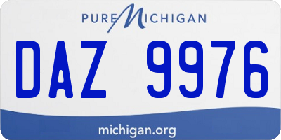 MI license plate DAZ9976