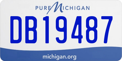 MI license plate DB19487