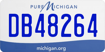 MI license plate DB48264