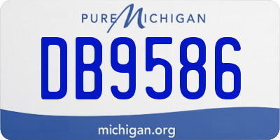 MI license plate DB9586