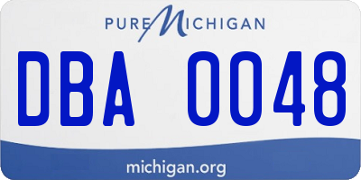 MI license plate DBA0048